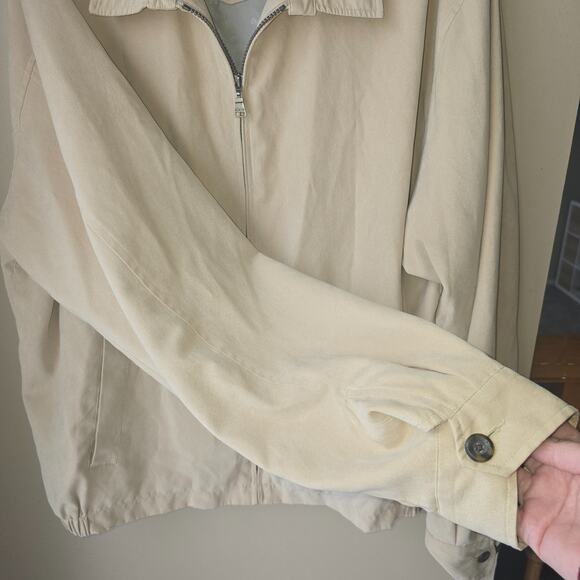 VINTAGE BILL BLASS Men's Beige Faux Sued Jacket Bomber Full Zip SIZE XXL - Picture 6 of 12